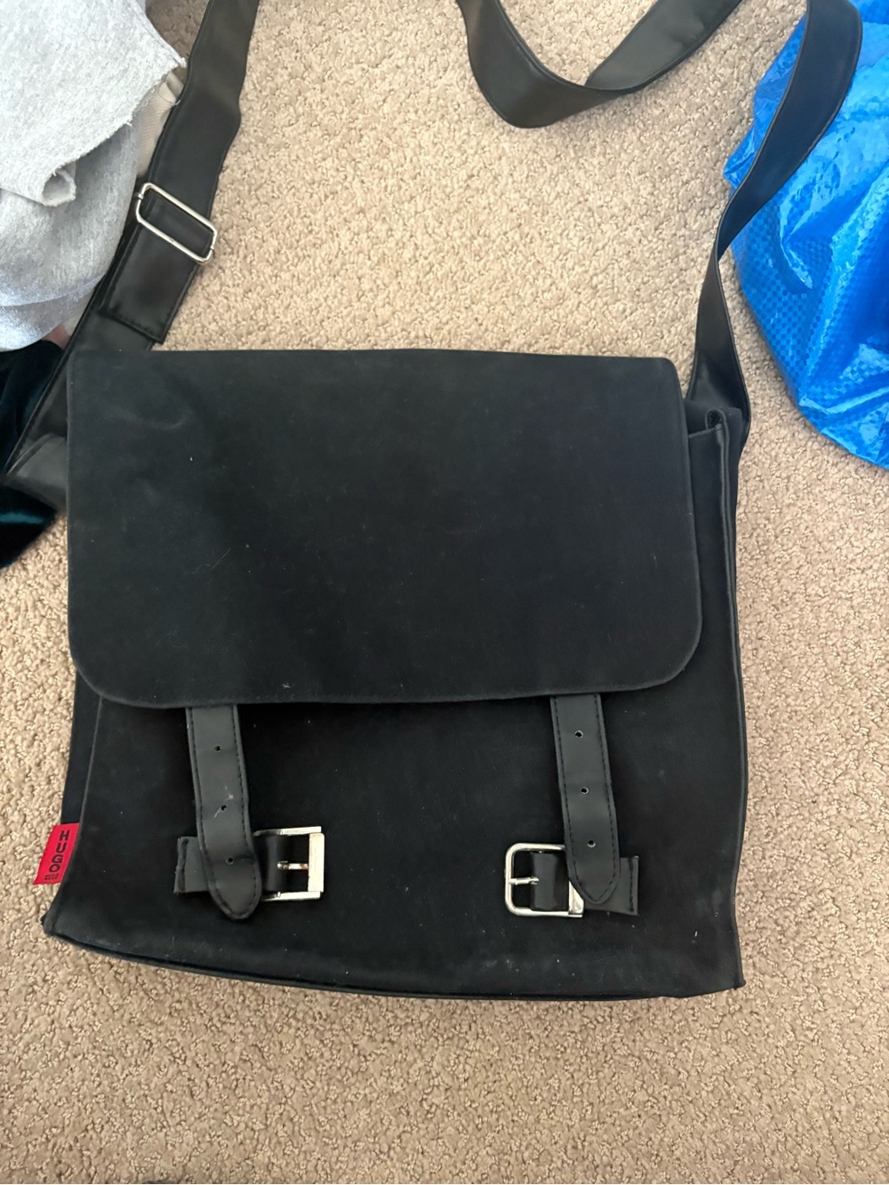 black buckle satchel